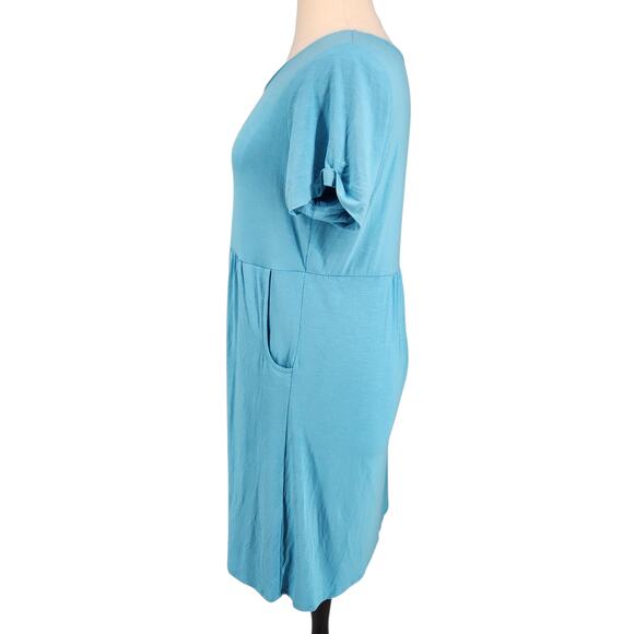 J. Jill Soft & Comfy Scoop-Neck Knit Dress - Island Blue - Size Large - Picture 4 of 7